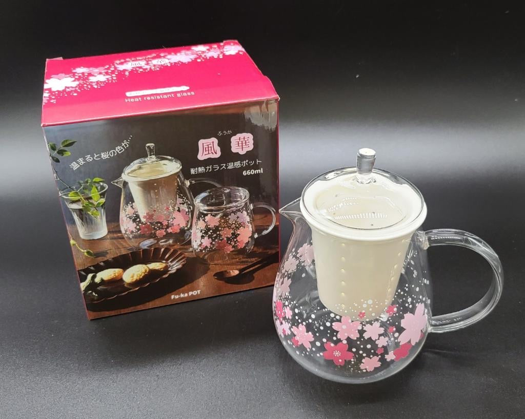 Glass Flower Tea pot