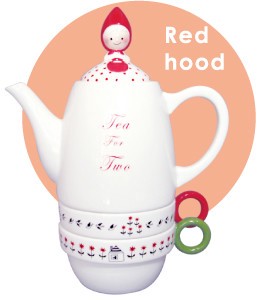 Red Riding Hood Tea For Two Porcelain Teapot